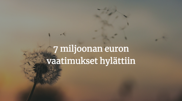 Hyvä lakimies säästää 7 miljoonaa