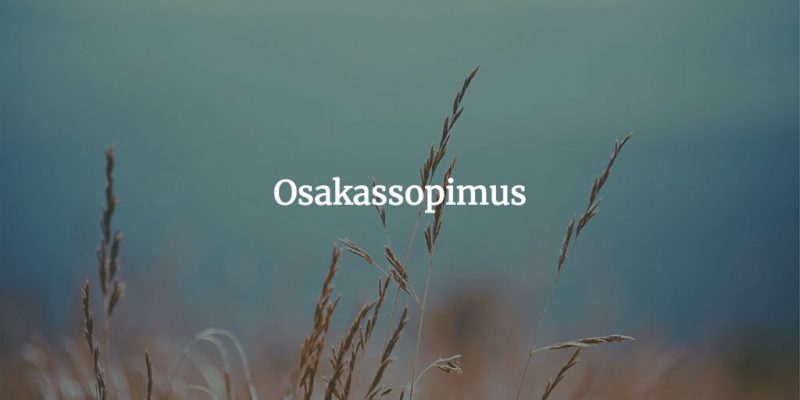 osakassopimus