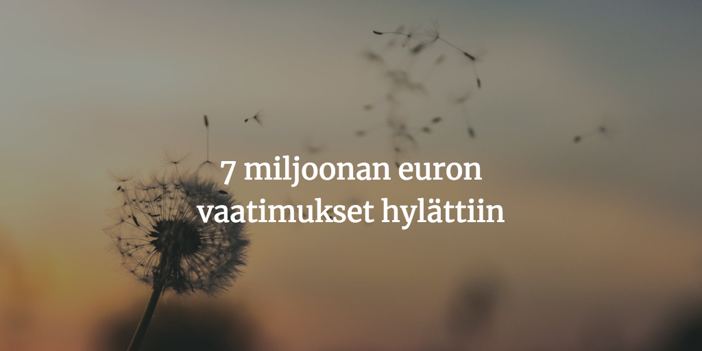 Hyvä lakimies säästää 7 miljoonaa